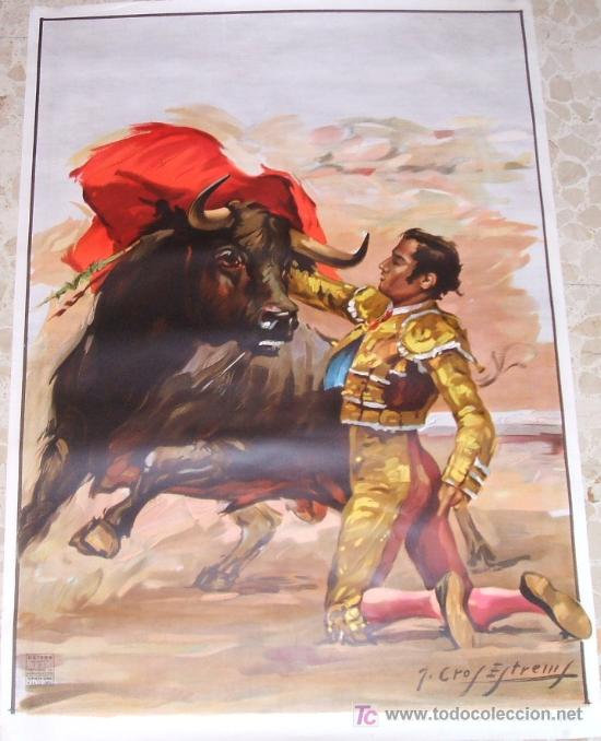 Carteles toros: Cartel de toros,sin texto impreso - Foto 1
