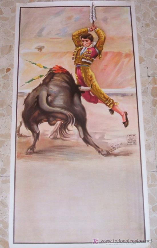 Affiches Tauromachie: CARTEL DE TOROS SIN TEXTO IMPRESO.106x54cm. A&Ntilde;O: 1982