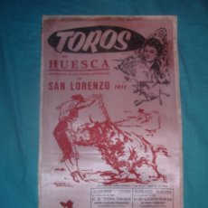 Carteles Toros: CARTEL DE SEDA. PLAZA DE TOROS DE HUESCA. 1971.