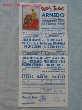 Carteles toros: TOROS EN LA RIOJA  ARNEDO - Foto 1