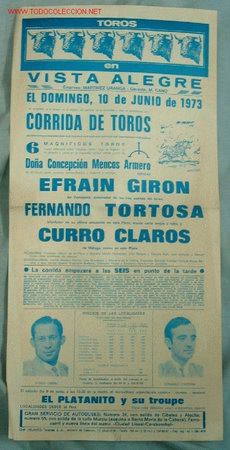 Carteles Toros: CARTEL TOROS VISTA ALEGRE