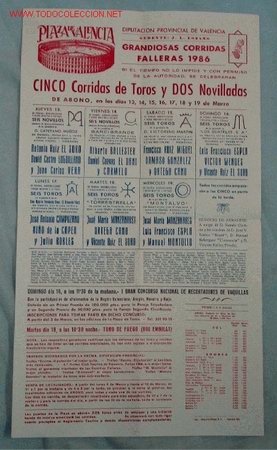 Cartazes Touros: CARTEL TOROS VALENCIA