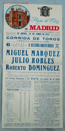 Carteles Toros: CARTEL TOROS MADRID