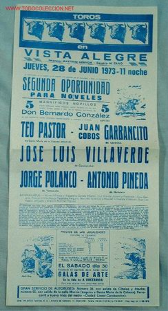 Carteles Toros: PLAZA TOROS MADRID