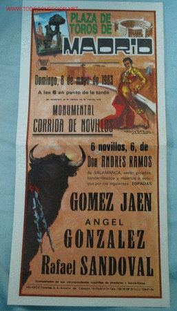 Carteles Toros: PLAZA TOROS MADRID
