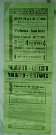 Carteles Toros: PLAZA TOROS BARCELONA