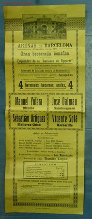 Affiches Tauromachie: CARTEL TOROS BARCELONA