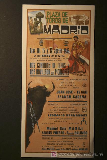 Carteles toros: Cartel de toros de Madrid. - Foto 1
