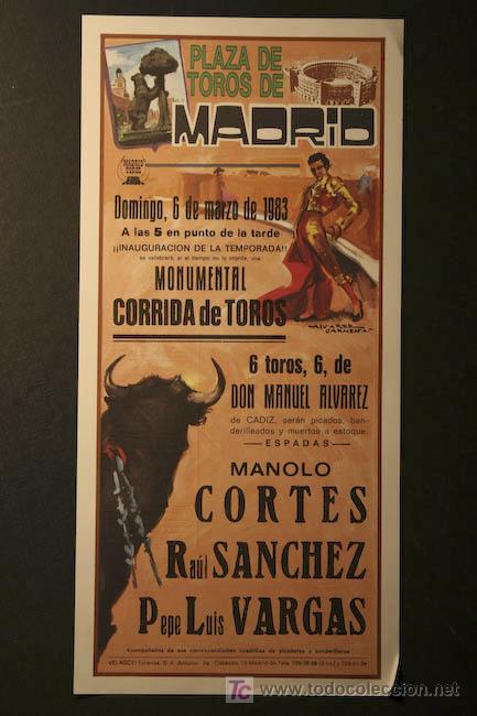 Cartazes Touros: CARTEL DE TOROS de Madrid.