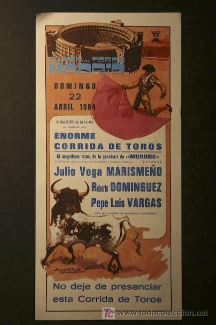 Cartazes Touros: CARTEL DE TOROS de Madrid.