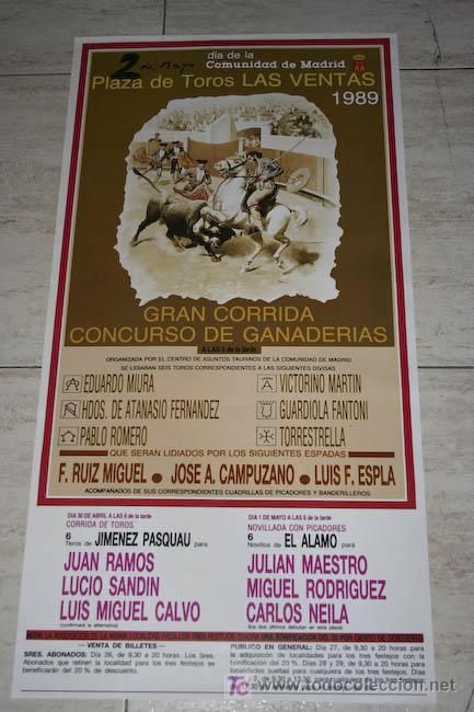 Carteles toros: Cartel de toros de Madrid. - Foto 1