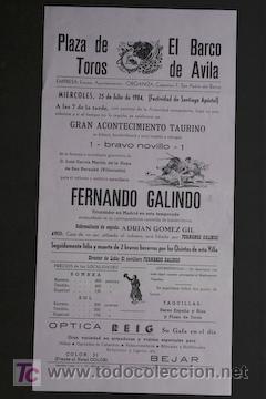 Cartazes Touros: Cartel de toros de El Barco de &Aacute;vila.