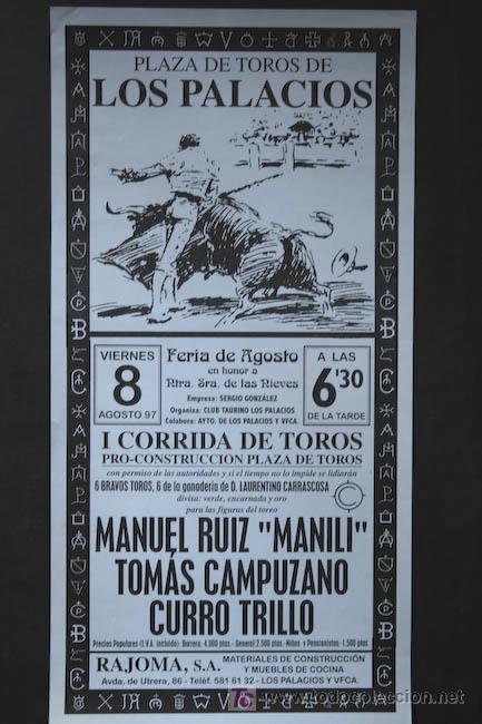 Carteles Toros: Cartel de toros de Los Palacios.