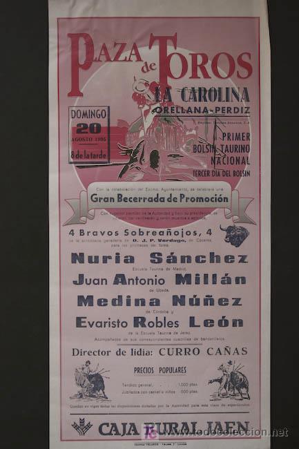 Carteles Toros: Cartel de toros de La Carolina.
