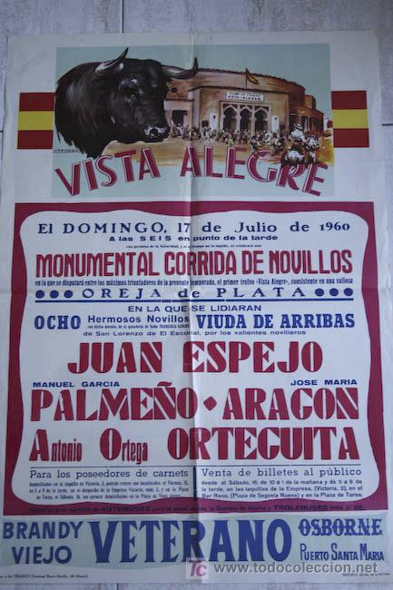 Carteles Toros: Cartel de toros de Vista Alegre.