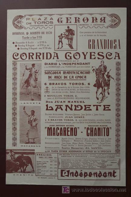 Affiches Tauromachie: Cartel de toros de Gerona.