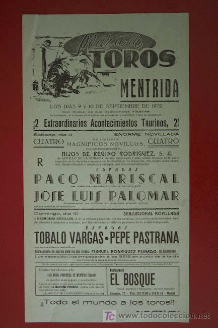 Carteles toros: Cartel de toros de M&eacute;ntrida. - Foto 1