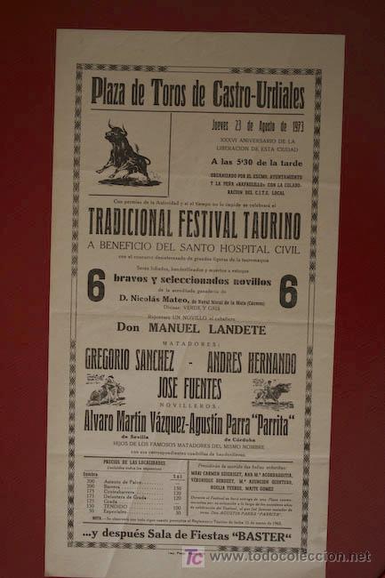 Carteles toros: Cartel de toros de Castro-Urdiales. - Foto 1