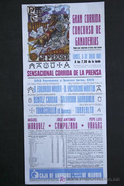 Affissi Tauromachia: Cartel de toros de Madrid.