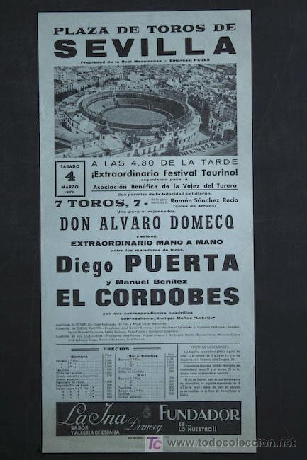 Carteles toros: Cartel de toros de Sevilla. - Foto 1