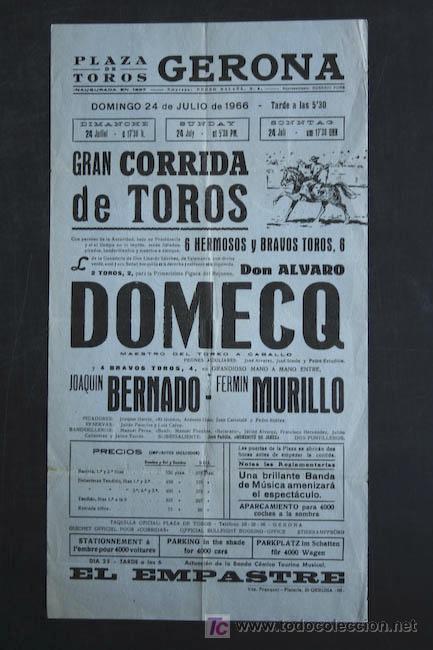 Affissi Tauromachia: Cartel de toros de Gerona.