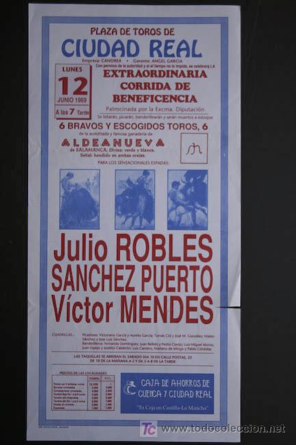 Carteles toros: Cartel de toros de Ciudad Real. - Foto 1