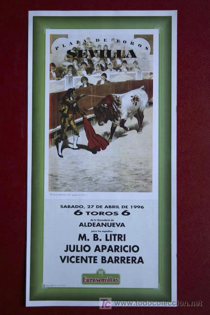 Carteles toros: Cartel de toros de Sevilla. - Foto 1