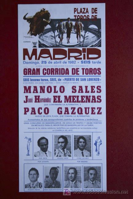 Affissi Tauromachia: Cartel de toros de Madrid.