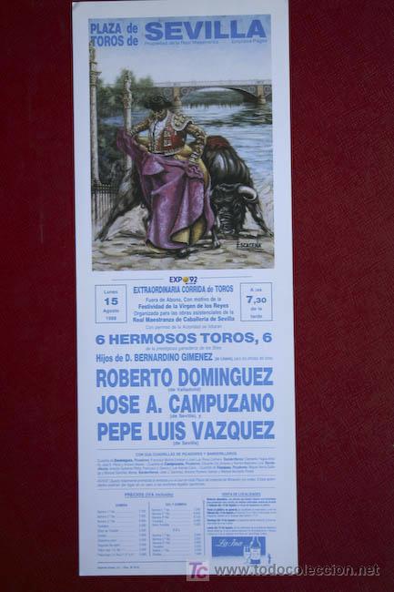 Carteles toros: Cartel de toros de Sevilla. - Foto 1