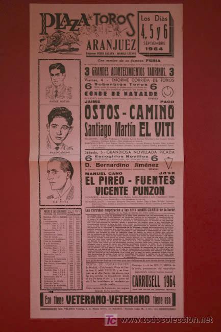 Carteles toros: Cartel de toros de Aranjuez. - Foto 1
