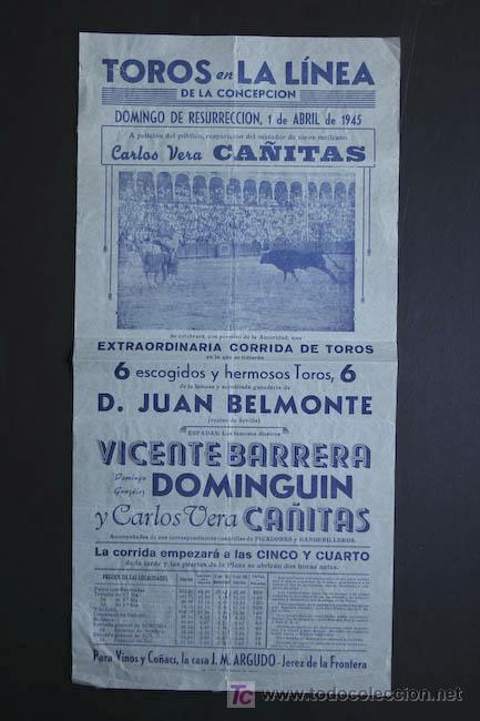 Carteles toros: Cartel de toros de La L&iacute;nea. - Foto 1