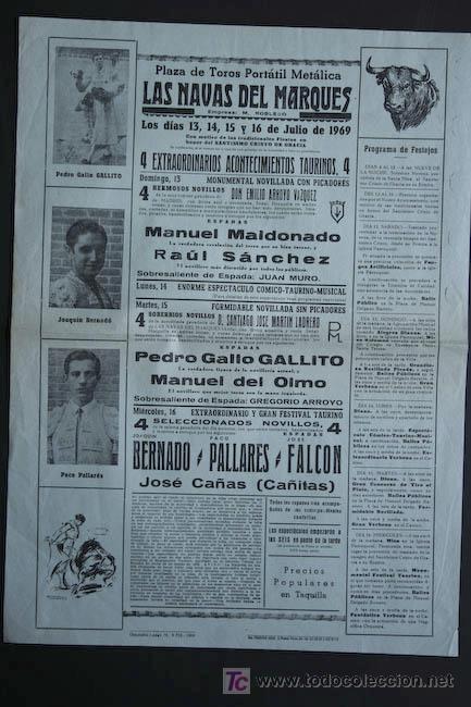 Carteles toros: Cartel de toros de Las Navas del Marqu&eacute;s. - Foto 1