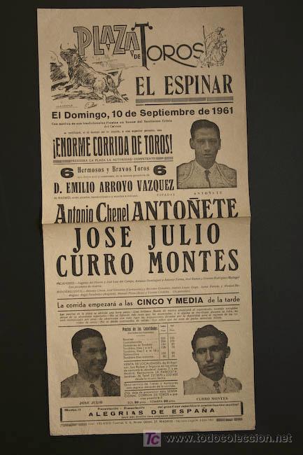 Carteles toros: Cartel de toros de El Espinar. - Foto 1