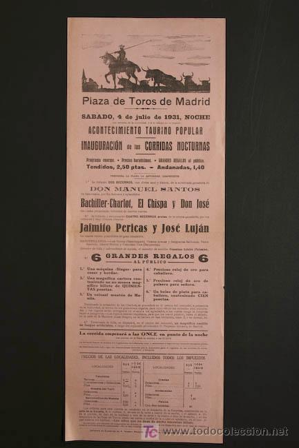 Cartazes Touros: Cartel de toros de Madrid.