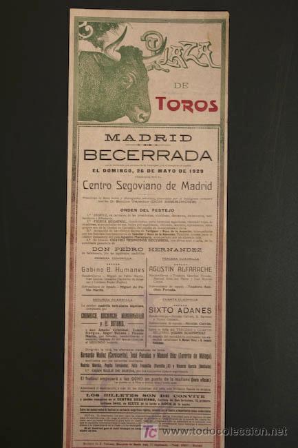 Affiches Tauromachie: Cartel de toros de Madrid.