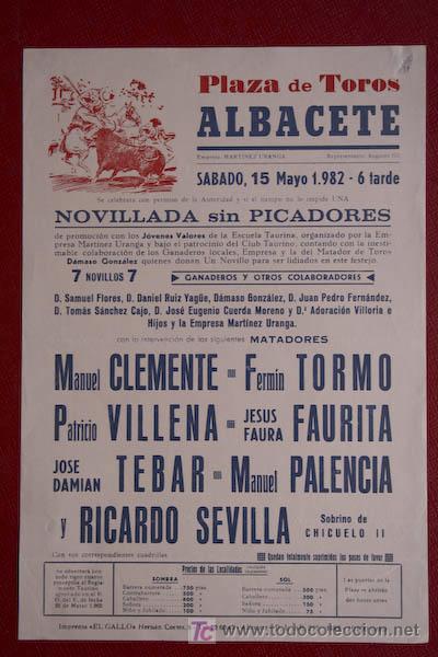 Carteles toros: Cartel de toros de Albacete. - Foto 1
