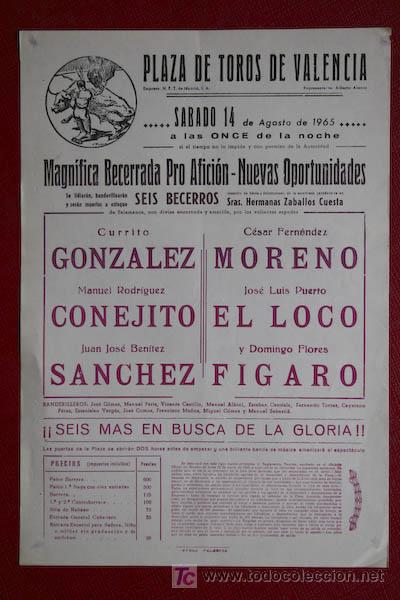 Carteles toros: Cartel de toros de Valencia. - Foto 1