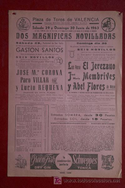 Cartazes Touros: Cartel de toros de Valencia.