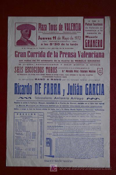Cartazes Touros: Cartel de toros de Valencia.