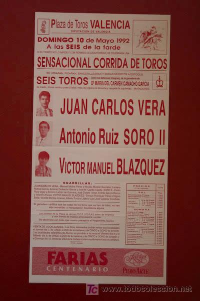 Carteles Toros: Cartel de toros de Valencia.