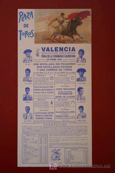 Affiches Tauromachie: Cartel de toros de Valencia.