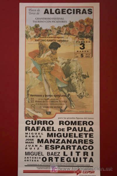 Cartazes Touros: Cartel de toros de Algeciras.