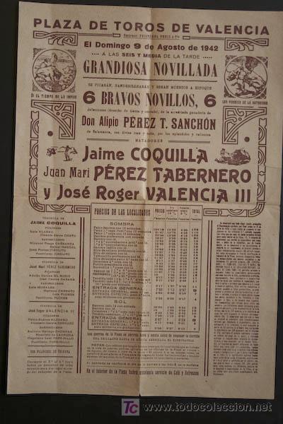Carteles toros: Cartel de toros de Valencia. - Foto 1