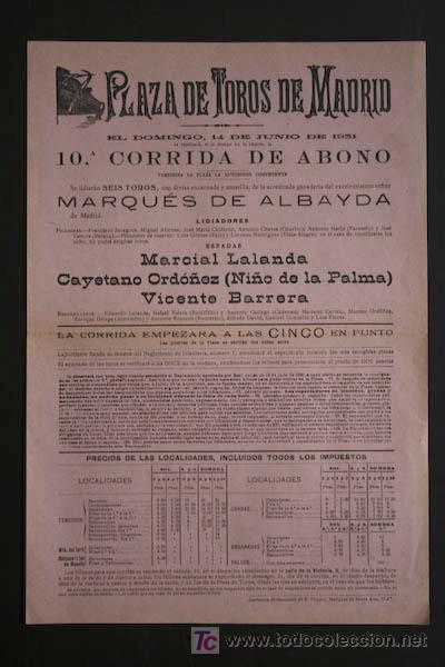 Carteles toros: Cartel de toros de Madrid. - Foto 1
