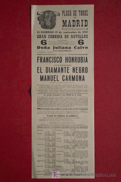 Carteles Toros: Cartel de toros de Madrid.