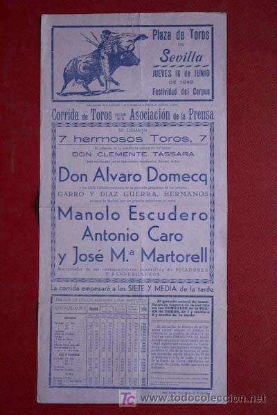 Carteles Toros: Cartel de toros de Sevilla.