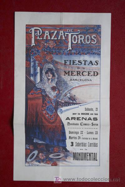 Carteles toros: Cartel de toros de Barcelona. - Foto 1