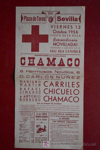 Carteles toros: Cartel de toros de sevilla. - Foto 1