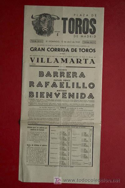 Carteles toros: Cartel de toros de Madrid. - Foto 1