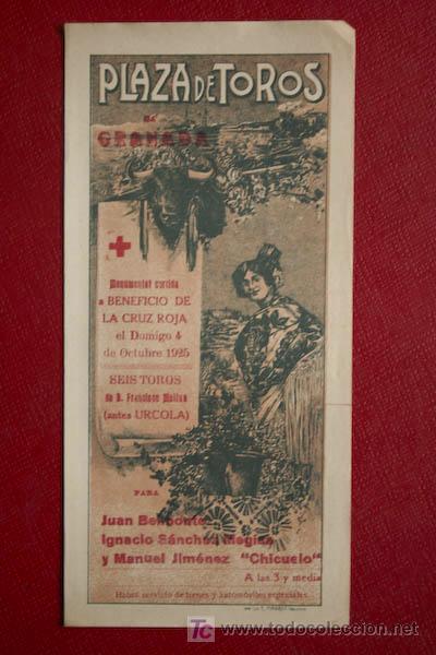 Carteles toros: Programa de toros de Granada. - Foto 1